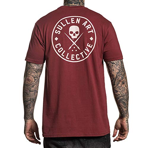 Sullen Men's Ever Short Sleeve T Shirt Burgundy M von Sullen