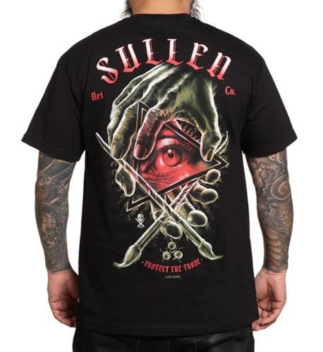 Sullen Men's Illuminati Standard Black Short Sleeve T Shirt XL von Sullen