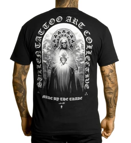 Sullen Men's Maria Muerte Standard Black Short Sleeve T Shirt 2XL von Sullen