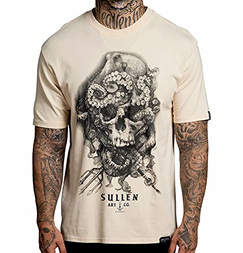 Sullen Men's Neptune Premium Short Sleeve T Shirt Parchment Beige M von Sullen