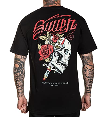 Sullen Men's Pierce Standard Black Short Sleeve T Shirt XL von Sullen