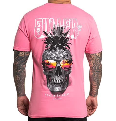Sullen Men's Pineapple Paradise Premium Pink Carnation Short Sleeve T Shirt L von Sullen
