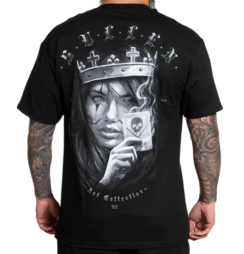 Sullen Men's Queen of Diamonds Standard Black Short Sleeve T Shirt 3XL von Sullen