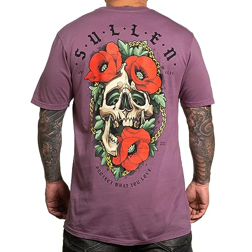 Sullen Men's Red Pedals Premium Arctic Dusk Short Sleeve T Shirt M von Sullen