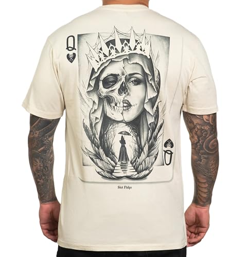 Sullen Men's Slick Queen Premium Light Gray Short Sleeve T Shirt 4XL von Sullen