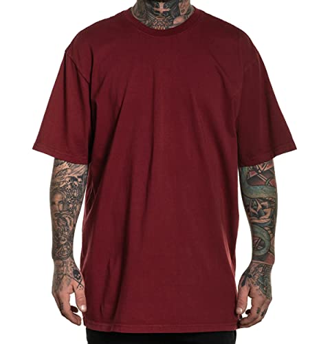 Sullen Men's The Solids Premium Short Sleeve T Shirt Rosewood Burgundy 3XL von Sullen