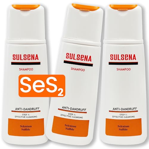 SULSENA Set Anti-Schuppen Shampoo (150 ml) x 3 Stück - 450ml, Wirksame Bekämpfung von Schuppen und Juckreiz, Geeignet für Männer und Frauen mit fettigem Haar, Aktive Formel für langanhaltende Frische von Sulsena