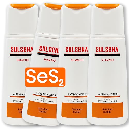 SULSENA Set Anti-Schuppen Shampoo (150 ml) x 4 Stück - 600ml, Speziell entwickelt gegen Schuppen und Juckreiz, Für Männer und Frauen mit fettigem Haar, Aktivformel für optimale Ergebnisse von Sulsena