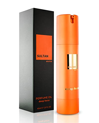 Sultan of Style Deep Force Parfum Oil Herren - Intensiver & Eleganter Orient Duft - 100% Alkoholfrei - Pflegende Ätherische Öle - Geschenke für Männer von Sultan of Style
