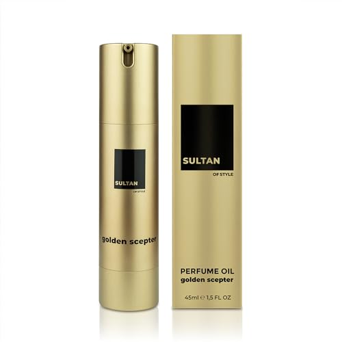 Sultan of Style Golden Scepter Limited Edition Parfum Oil Herren I 45ml | Würziger & Frischer Duft | 100% Alkoholfrei | Pflegende Ätherische Öle | Geschenke für Männer von Sultan of Style