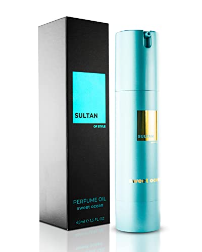 Sultan of Style Sweet Ocean Parfum Oil Herren | Frischer & Süßlicher Duft | 100% Alkoholfrei | Pflegende Ätherische Öle | Geschenke für Männe von Sultan of Style