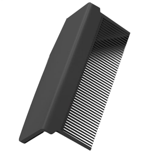 Glätteisenkamm, flache Eisenbürste, Glättungskammaufsatz, 9,4 x 3,5 x 3,4 cm, Kohlefaser-Material, effizienter Glättungskamm für Damen und Herren, Friseursalon von Sulxyi