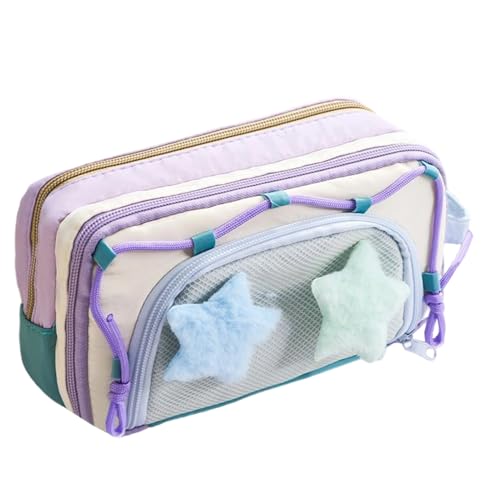 Niedliches Federmäppchen - Großes Fassungsvermögen Schutztasche Für Stifte - Schreibwaren Organizer Schulbedarf Für Marker Lineal Radierer Haftnotizen Lehrer Schüler Uni Geburtstag Weihnachten von Sulxyi