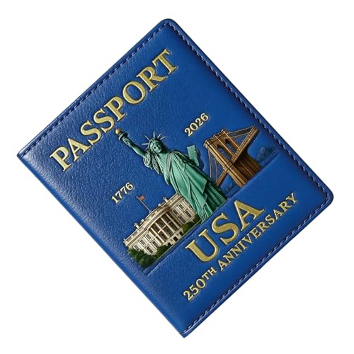 Passabdeckung, Elegantes und kompaktes Design, 12 x 10 cm, Jubiläumspasshalter, Dokumenthalter Brieftasche, sicherer Schutz, kratzfestes Äußeres, für Männer Frauen von Sulxyi