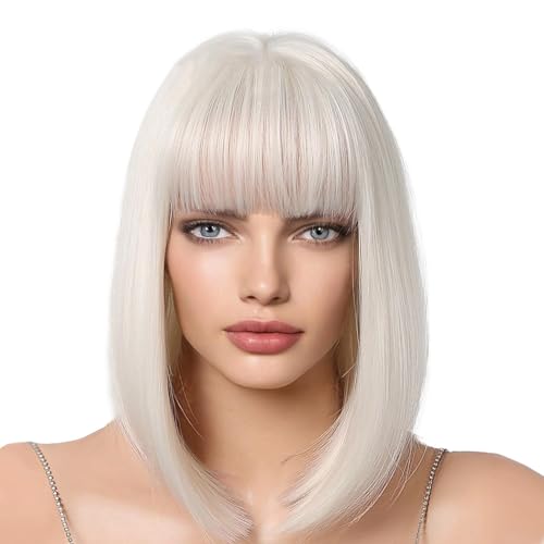 Short Bob Wig, Bob Wig With Fringes, Heat Resistant Wig, Black Short Wig, Daily Use Wig, Chic Short Bob Style Stylish and Trendy Customizable Fit and Natural Look and Feel for Women Girl von Sulxyi