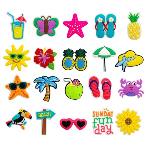 Strandtaschen-Charm, 20 x Gummitaschen, Sommer-Charm, für Damen und Mädchen, abnehmbare PVC-Dekoration für Pendler, Workout, Reisen, Refer to description, Polyvinylchlorid, Uni Strandtaschen-Charm, 20 x Gummitaschen, Sommer-Charm, für Damen und Mädchen, abnehmbare PVC-Dekoration für Pendler, Workout, Reisen, Refer to description, Polyvinylchlorid, Uni von Sulxyi