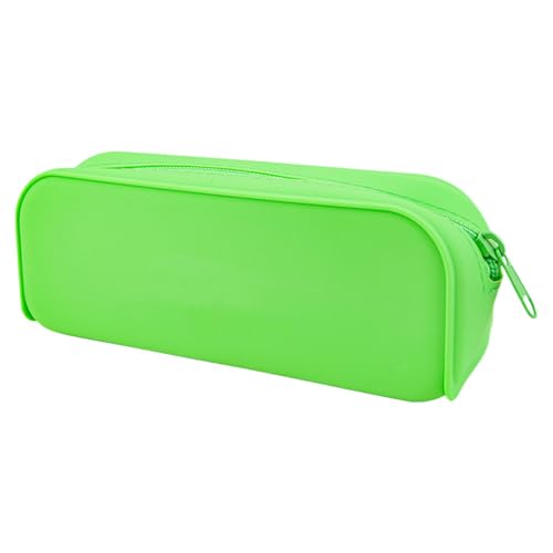 Sulxyi Silikonstiftkoffer, Schreibwarenspeicherbeutel, Kosmetik -Silikonbeutel, stilvolles ästhetisches Design kompakt und tragbar 19x5x8cm Geräumiges Innenraum für Frauen, Make -up -Beutel von Sulxyi