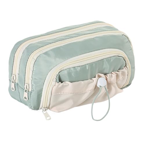 Sulxyi Zipper -Bleistift -Gehäuse, Diener -Kordelstring -Bleistiftkoffer mit großer Kapazität, Schreibwarenlagerorganisator, 23x10x13 cm, Kordelschließung, ideal für Mädchen Teenager von Sulxyi