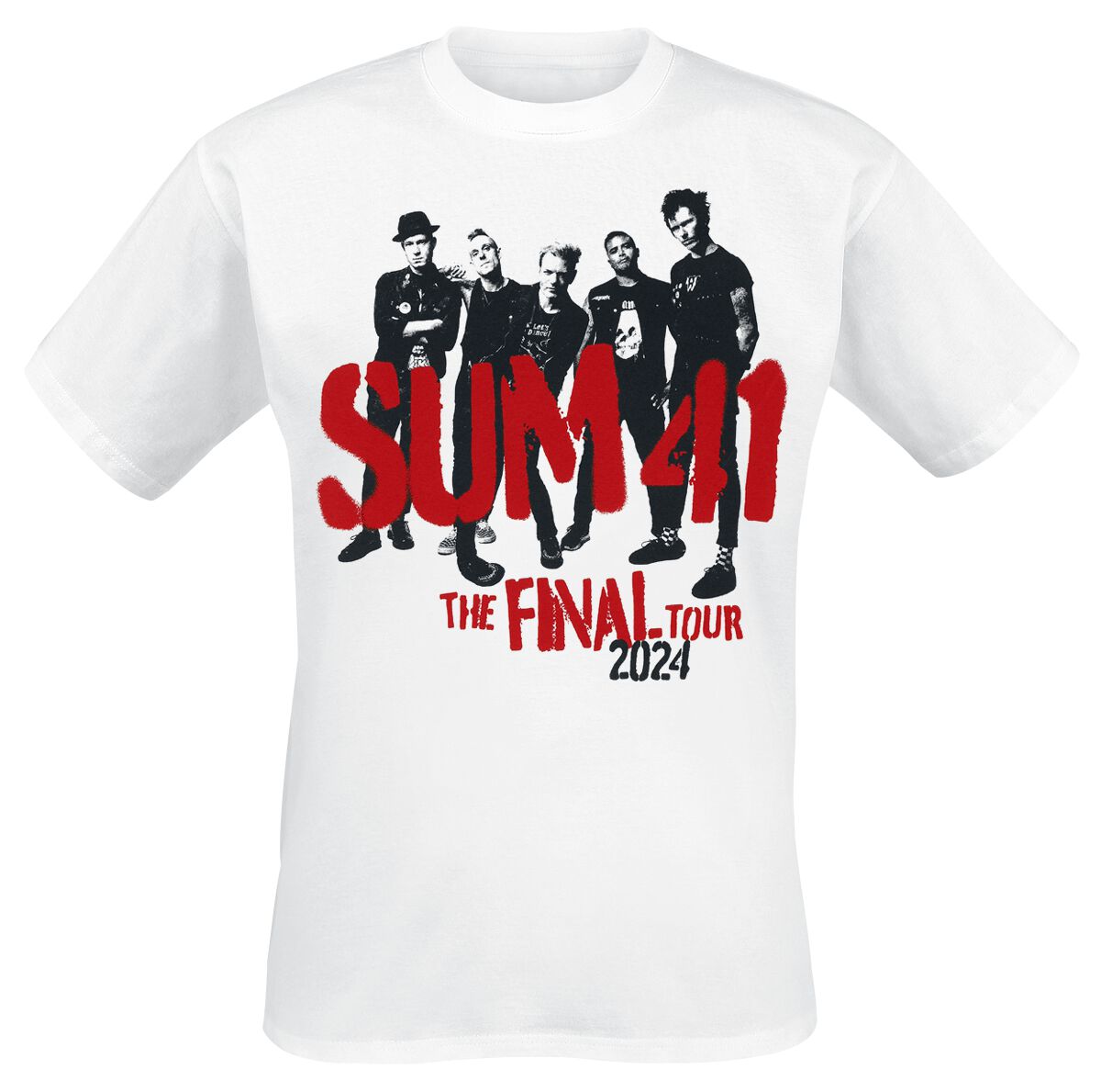Sum 41 T-Shirt - Spray Paint - Tour Shirt 2024 - S bis XXL - für Männer - Größe XL - weiß  - Lizenziertes Merchandise! von Sum 41