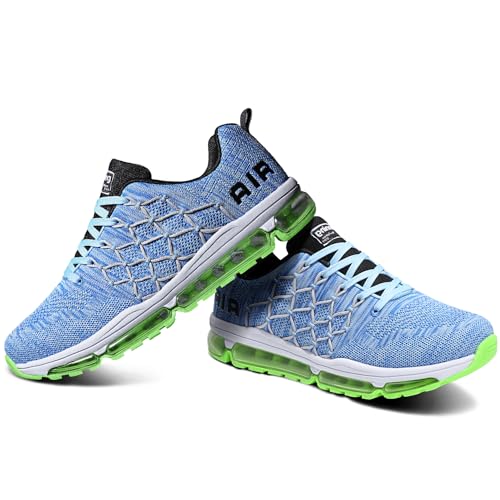 Sumateng Sneaker Herren Damen Laufschuhe Straßenlaufschuhe Sneaker Joggingschuhe Luftkissen Mesh Air Atmungsaktiv Turnschuhe Walkingschuhe Fitness Schuhe 877 Blue39 von Sumateng