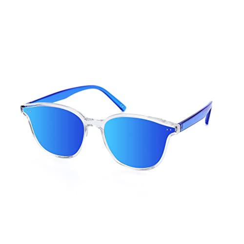 Sumato Katzenauge Damen-Sonnenbrille, Spiegelnde Trendy Linsen, UV400-Abschirmung (Blau) von Sumato