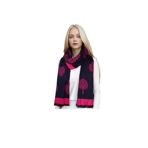 Sumato Schal für Frauen Herbst Winter Schal Wraps Lange Frauen Schals Warm Weich Kaschmir Gefühl Klassischer Baumstil, Rose, Medium to Large von Sumato