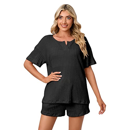 Damen Nachthemd Zum Knöpfen Pyjama Set Seide Pyjama Nachtwäsche Schlafshirt Schlafanzug Nachthemd Satin-Pyjama Sexy Damen Blumendruck Strampler Lässig Lose Plus Größe Chlafanzug Sexy Pyjama Set von Sumeiwilly