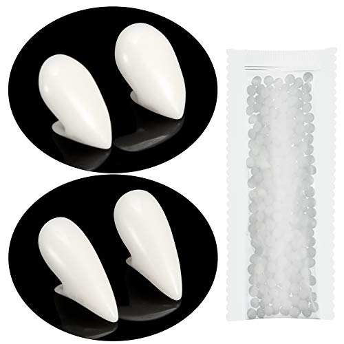 Vampir Zähne Reißzähne Halloween Party Cosplay Prothesen Gefälschte Vampir Requisten Zähne Dekoration in 2 Größen Werwolf Zähne Zombie Prothese für Halloween Kostüm (13 mm, 17 mm) von Sumind