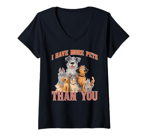 Damen I Have More Pets Than You Imker Honey Witze - T-Shirt mit V-Ausschnitt Damen I Have More Pets Than You Imker Honey Witze - T-Shirt mit V-Ausschnitt von Summe Crew Imkere Zitate