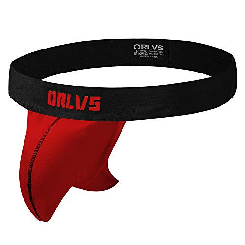 Summer Code Baumwolle Jockstrap Herren Sportunterwäsche Sport Suspensorium Männer String Tanga, Rot, M von Summer Code