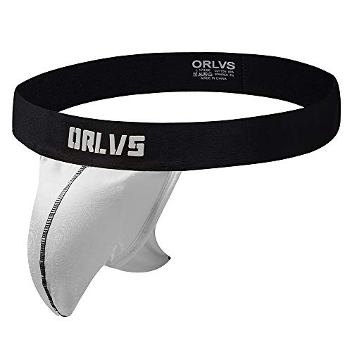Summer Code Baumwolle Jockstrap Herren Sportunterwäsche Sport Suspensorium Männer String Tanga, Weiß, XL von Summer Code