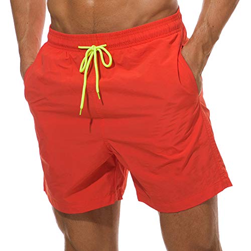 Summer Code Badehose für Herren mit Reißverschlusstasche Männer Schwimmhose Boardshorts für Männer Sporthose kurz, Badehose Herren lang M-4XL von Summer Code