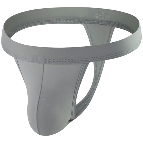 Summer Code Herren G String Tanga Bulge Pouch Slip Thong Low Rise T-Back Unterwäsche Weich Bikini Höschen, Grau, XXL Summer Code Herren G String Tanga Bulge Pouch Slip Thong Low Rise T-Back Unterwäsche Weich Bikini Höschen, Grau, XXL von Summer Code