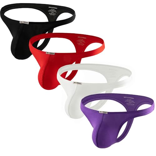 Summer Code Herren G String Tanga Männer Bequeme Slips Thong Unterhosen mit Stretch Low Rise Tanga Unterwäsche von Summer Code