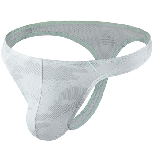 Summer Code Herren G String Tanga Männer Low Rise Micro Mesh Tanga Unterwäsche T-Back Unterhose mit Stretch, Grau, XXL Summer Code Herren G String Tanga Männer Low Rise Micro Mesh Tanga Unterwäsche T-Back Unterhose mit Stretch, Grau, XXL von Summer Code