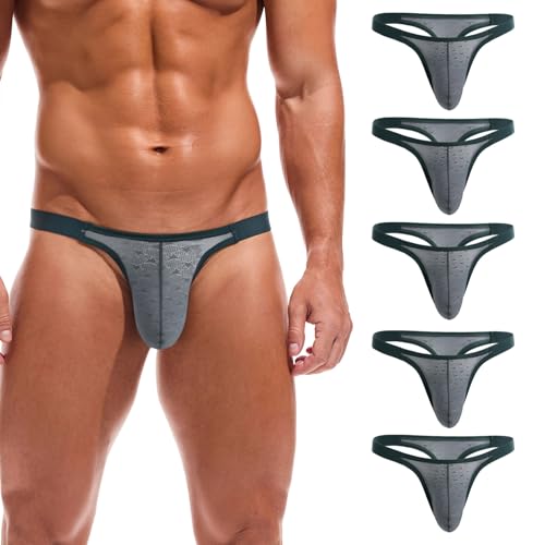 Summer Code Herren Jacquard Tanga Low Rise elastische Taille Unterwäsche von Summer Code