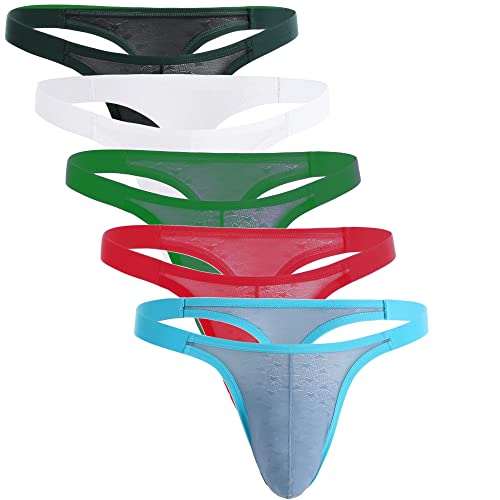 Summer Code Herren Jacquard Tanga Low Rise elastische Taille Unterwäsche von Summer Code