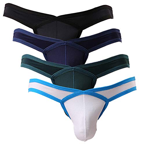 Summer Code Herren Sexy Panty atmungsaktive Strings mit Ausbuchtung aus Mikromesh von Summer Code