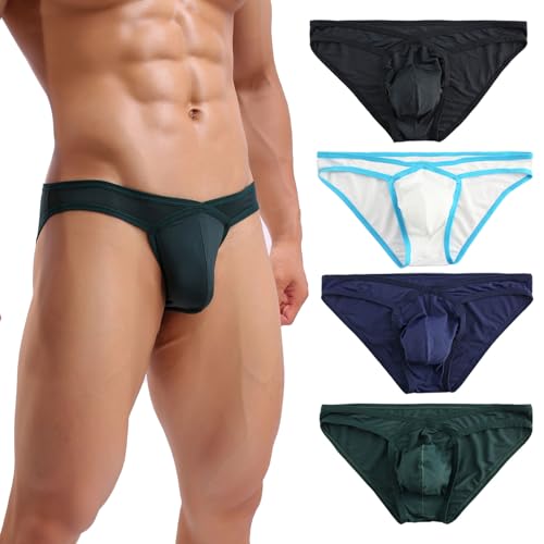 Summer Code Herren Sexy Panty atmungsaktive Strings mit Ausbuchtung aus Mikromesh von Summer Code