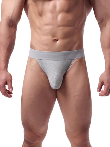 Summer Code Herren Slip Atmungsaktive Gerippte Unterhosen Stretch Dreiecksslip Herren Unterwäsche mit Elastischem Bund, Grau, XL Summer Code Herren Slip Atmungsaktive Gerippte Unterhosen Stretch Dreiecksslip Herren Unterwäsche mit Elastischem Bund, Grau, XL von Summer Code