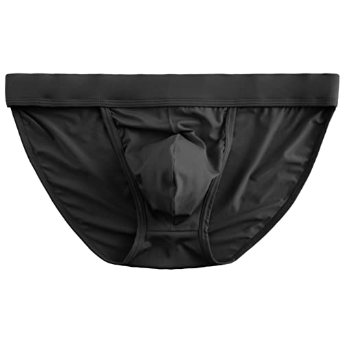 Summer Code Herren-Slips-Pack, weiche Ausweitung, Bikini, Sexy Unterwäsche, 1 Stück schwarz, L von Summer Code