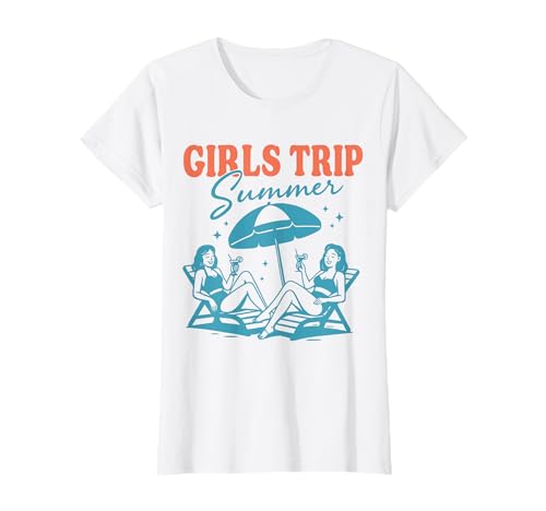 Damen Strandoutfit „Girls Trip“, Sommerausgabe, Damen T-Shirt von Summer Matching Shirts for Girls Trip Crew