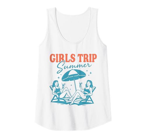 Damen Strandoutfit „Girls Trip“, Sommerausgabe, Damen Tank Top von Summer Matching Shirts for Girls Trip Crew