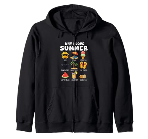 Warum ich Summer Beach Sun Ice Cream für Jungen, Mädchen und Kinder Liebe Kapuzenjacke Warum ich Summer Beach Sun Ice Cream für Jungen, Mädchen und Kinder Liebe Kapuzenjacke von SummerAxis1