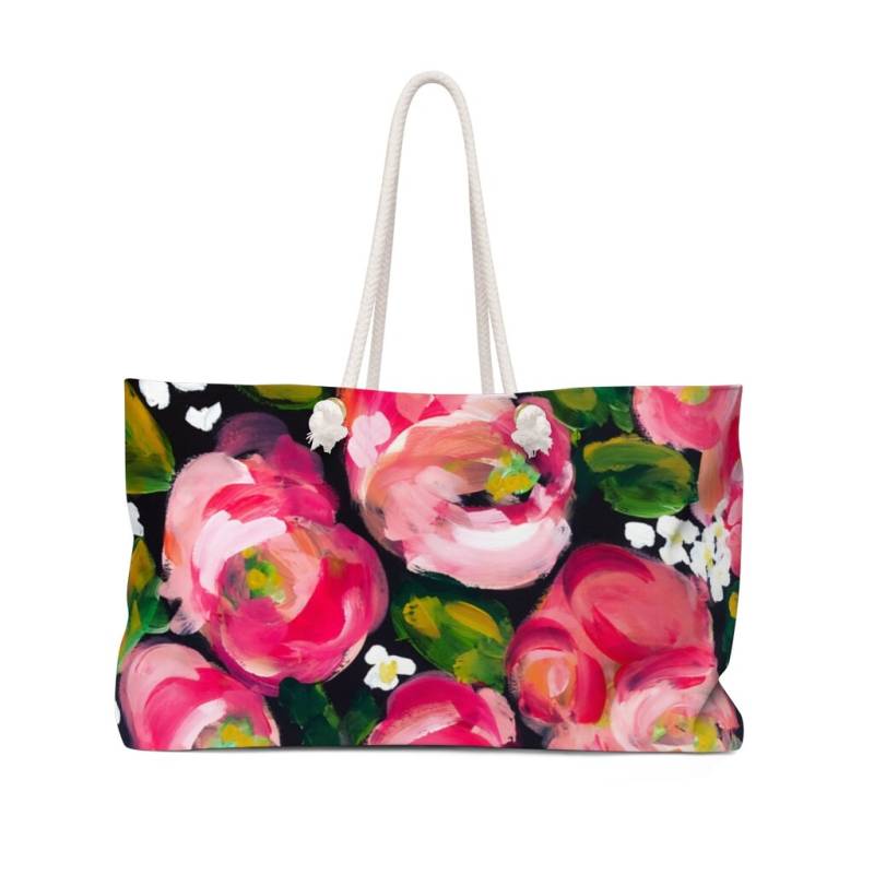 Pamela Print Florale Strandtasche/Weekender von SummerGraceStudios