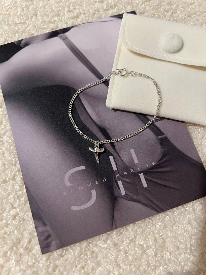 Mini 925 Sterling Silber Haifischzahn Armband | Meer Ozean Strand Marine Nautisch Haie Meerjungfrau Sommer Natur Hochzeit Geschenk Charme von SummerHarlowCol