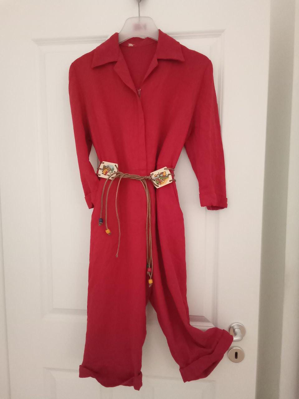 1950Er Jahre Damen Overall Kirschrot von SummertimevintageCo