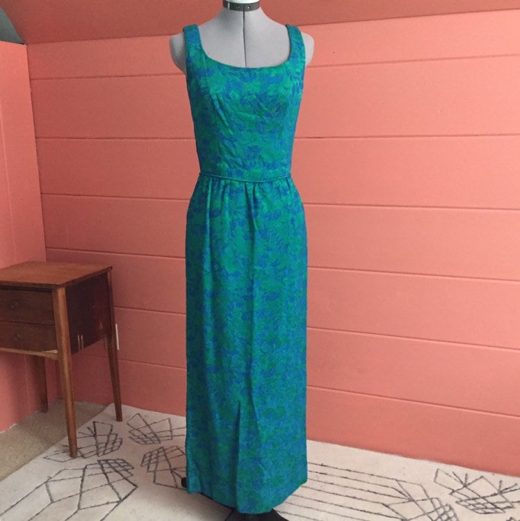 60Er Jahre Vintage Bleistiftrock Maxikleid 60Er Jahre Vintage Bleistiftrock Maxikleid von SummitCityVintage