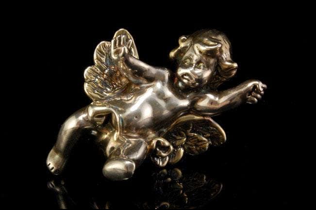 Vintage 925 Sterling Amor Putti Pin Brosche Anhänger von SummitTreasures