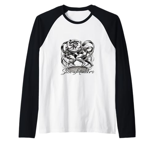 Herren Size Matters - Lustiges Sumo Ringer Statement mit Power Raglan Herren Size Matters - Lustiges Sumo Ringer Statement mit Power Raglan von Sumo Humor Kraft Gym Lustig Masse Statement